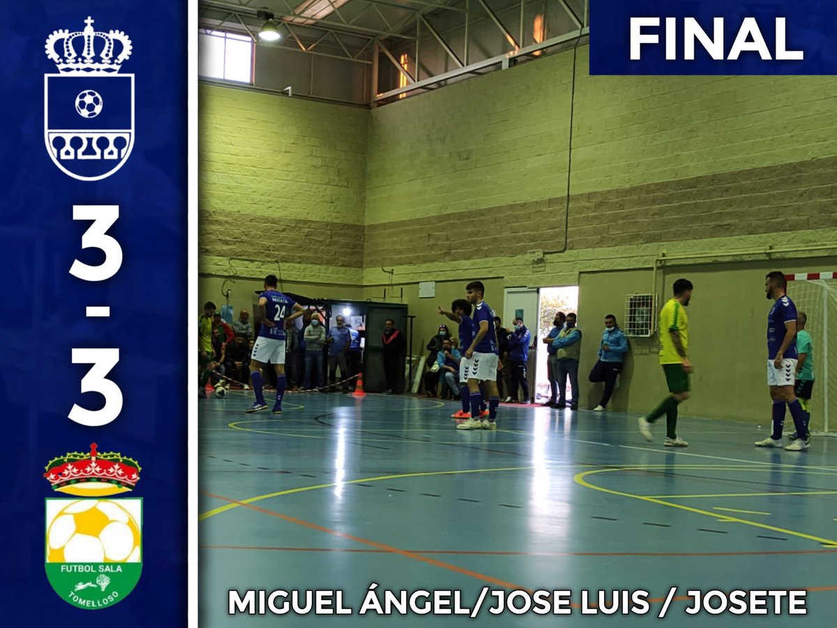 ¡FINAL! ➕ 1️⃣

CFS MINAYA 3-3 TOMELLOSO FS

Gran tarde de FUTSAL en el AGUSTÍN JIMÉNEZ donde sus AFICIONADOS NO FALTARON A LA CITA.

Seguimos SUMANDO por segunda jornada consecutiva.

¡Vamos MINAYA!

#TodoAlAzul #LaIlusiónDeUnPueblo #Volveremos