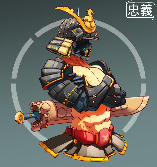 tramsej's tweet photo. @ApeSkyel Check out this cool amazing art! Just had a partial reveal earlier. Their community is strong and genuine too. Still available for mint!! 
@ShogunSamurais https://t.co/nMazo7SgVU