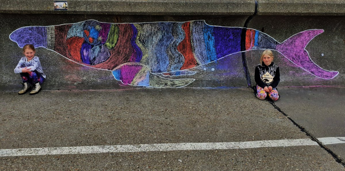 SheernessTeam's tweet photo. Our "Chalk Sea Creatures" Launch event went well today.  Lots of people turned out take part.  Chalks will now be available at the tourist information centre for you to Re-Chalk them when you want to. #art4all https://t.co/x9uX8NWgFU