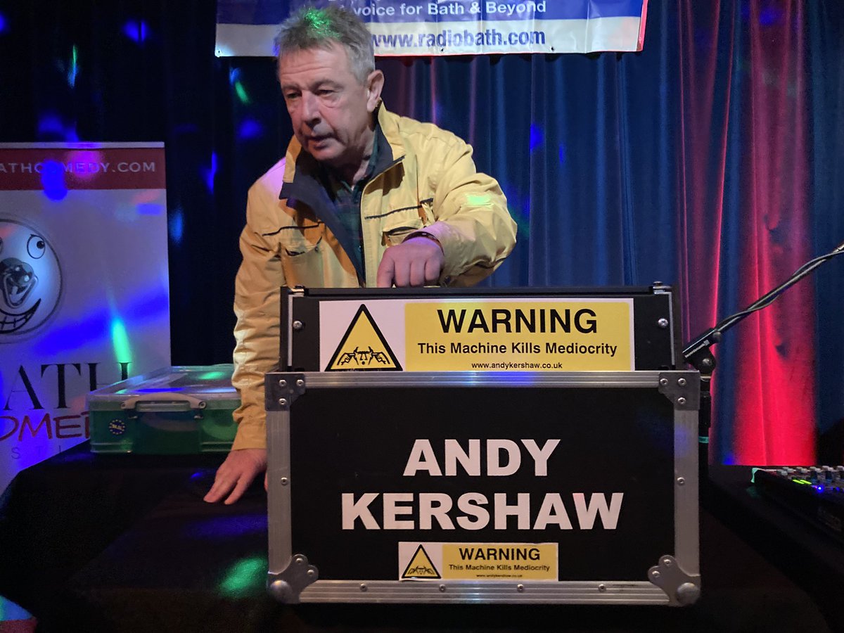 Here’s @THEAndyKershaw, set up for tonight’s African, Caribbean & Latin Dance Night - from 9pm at @WidcombeSocialC £10 on the door (£8 concs & friends). Reasonably priced bar and dancing allowed! @BathGigs @bathecho @InBath @bristol247 @bathlive @RadioBathDAB