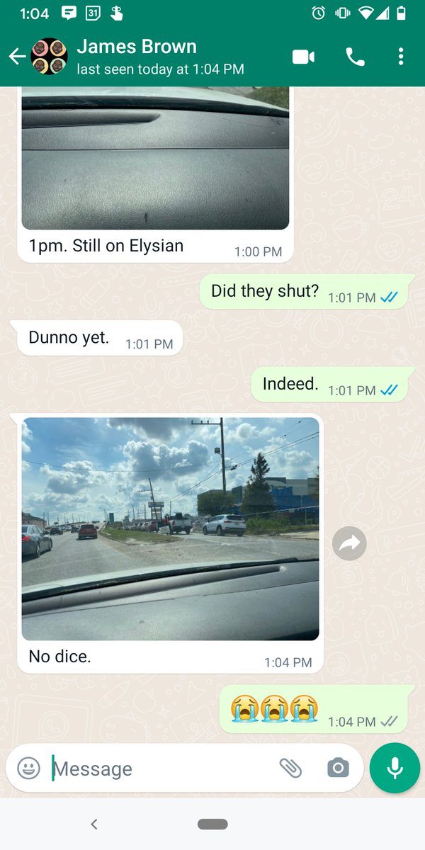 soopajane's tweet photo. Dozens of people still in the recycling line at 1pm (James had been waiting nearly an hour!) and they turned them ALL away.
Unacceptable @CityOfNOLA and @mayorcantrell. This needs to be sorted out. #recycling #cityofyes #cleanupnola https://t.co/ssIQQwNRGN