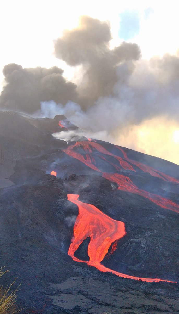 RTVCes's tweet photo. #erupciónenLaPalma | Los derrames de #lava que se han producido en las últimas horas por la reconfiguración de los centros eruptivos del #volcándeLaPalma han ensanchado la colada que se ha quedado parada en el barrio de La Laguna

https://t.co/QRxcevifVn https://t.co/wlZuJCDfyW