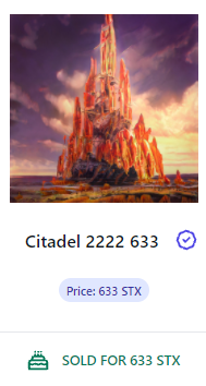 ArtOnStacks's tweet photo. Let's have a look at some recent sales 👀

🏰 @CitadelSTX 633 SOLD for 633 STX
And volume nearing 20K 🔥

◼️ #BLOCKS 500 &amp; 1638 SOLD for 369 STX!
And volume at 61K+ @alexrudloff 🥳

More at https://t.co/8ATS8V19OK https://t.co/oS6v0gSJlp