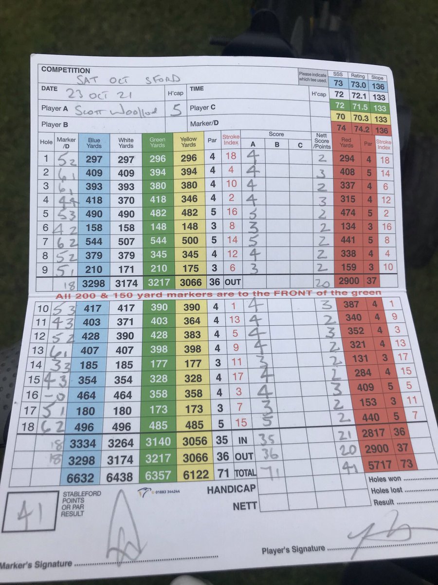 scottwoolford73's tweet photo. Very @NickFaldo006 round @LittlestoneGC today in the stableford. Lowest ever round with 18 pars ! #parisgood https://t.co/KBBTnm0B9D