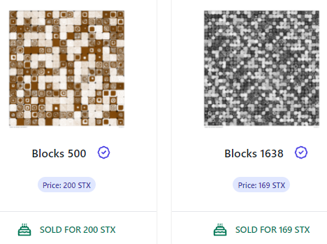 ArtOnStacks's tweet photo. Let's have a look at some recent sales 👀

🏰 @CitadelSTX 633 SOLD for 633 STX
And volume nearing 20K 🔥

◼️ #BLOCKS 500 &amp; 1638 SOLD for 369 STX!
And volume at 61K+ @alexrudloff 🥳

More at https://t.co/8ATS8V19OK https://t.co/oS6v0gSJlp