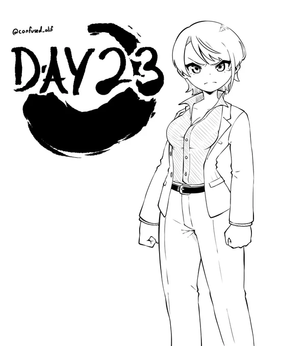 Menacing...
#inktober2021day23
#プロテインザスバル 