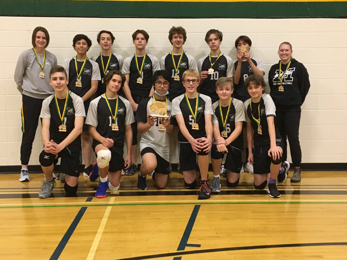 GMHSMustangs's tweet photo. The JV Boys Volleyball Team won gold at the Canmore Invitational Tournament! #MustangNation #RVSA https://t.co/rDHCblKMZ5