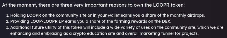 Infosionize's tweet photo. Good statement from @crypto_startups! Read about #LOOPR tokens utility plans on https://t.co/0kwdDBAeZP
#LOOP #crypto #content #education #marketing #network https://t.co/LazGOI6sV4