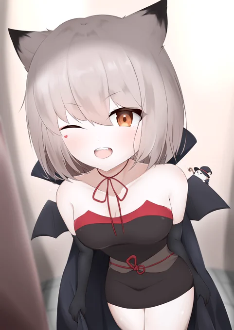 「指揮官〜!とりっくおあとりーと〜💕」
#アズールレーン #AzurLane #涼月 