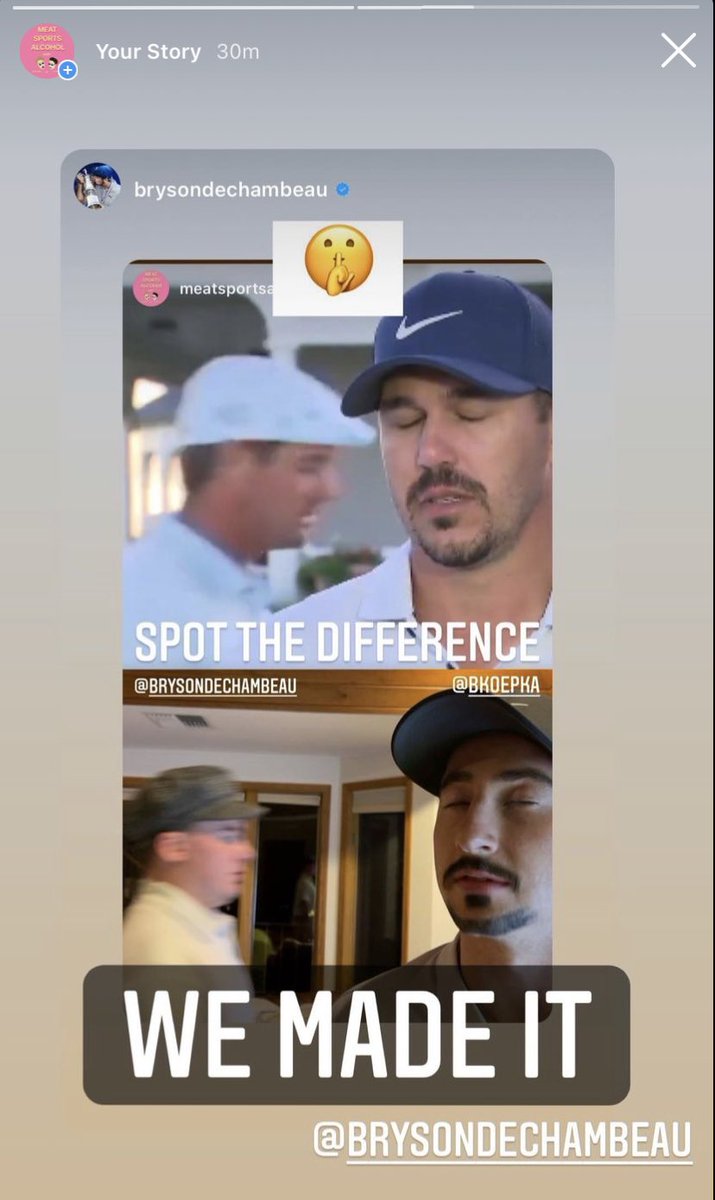 MeatSportsAlc's tweet photo. When @b_dechambeau SHARES YOUR INSTA. Certified made it 💯🚨‼️🔥 https://t.co/3F6LTLi6fJ