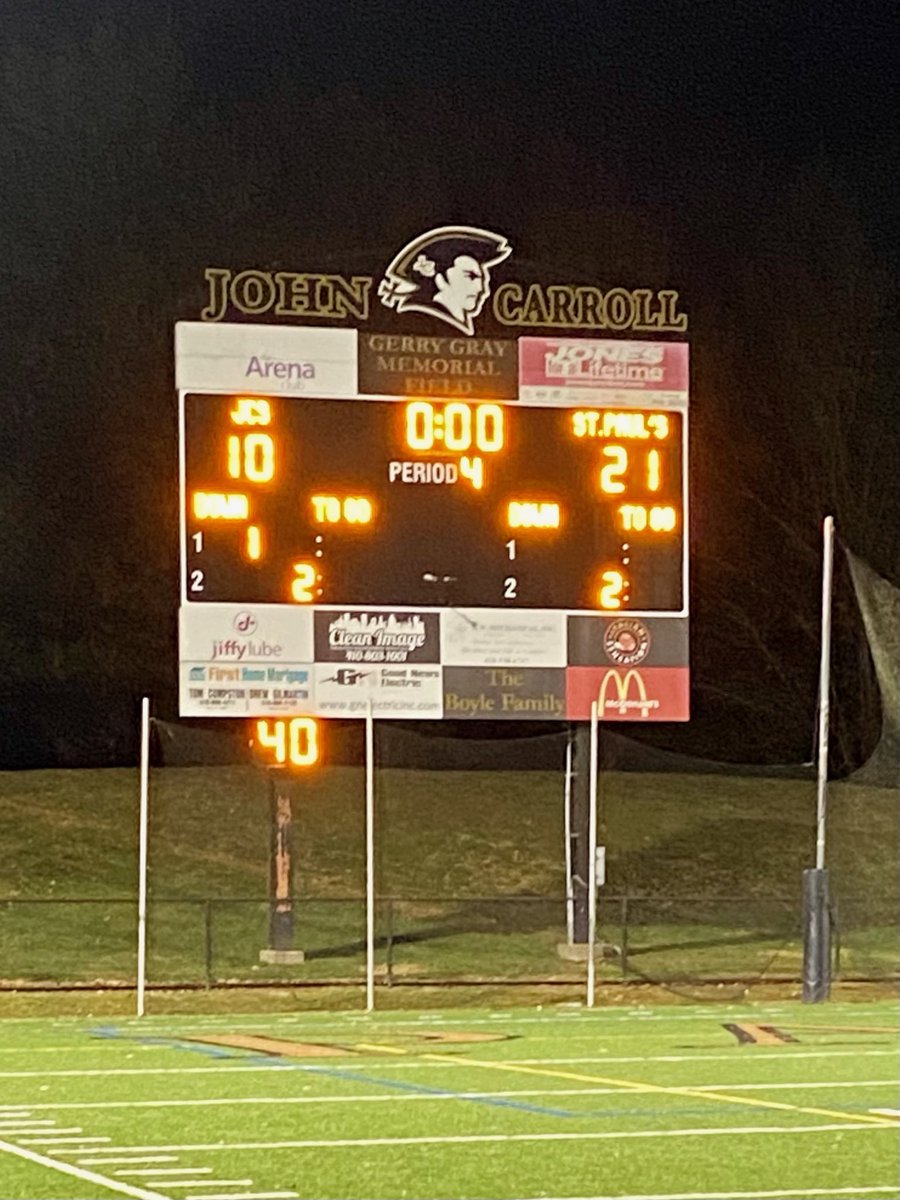 Varsity Football takes down John Carroll this evening. Proud of our boys!