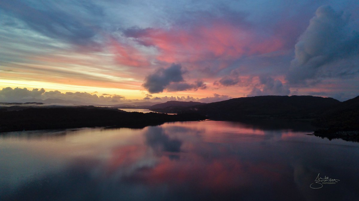 Taynuilt, Loch Etive. 
Stunning Sunset. 
#scotland #djimavicpro #dronephotography #highlands #StormHour #ThePhotoHour
