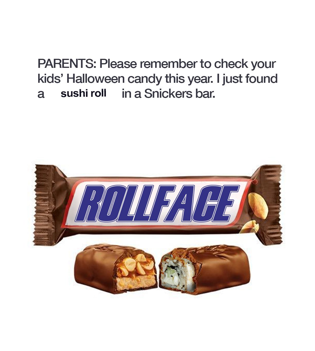 rollfacebrand's tweet photo. Happy Halloween and stay safe
#rollface #Halloween #candy #snickers https://t.co/H1qleJSb0H