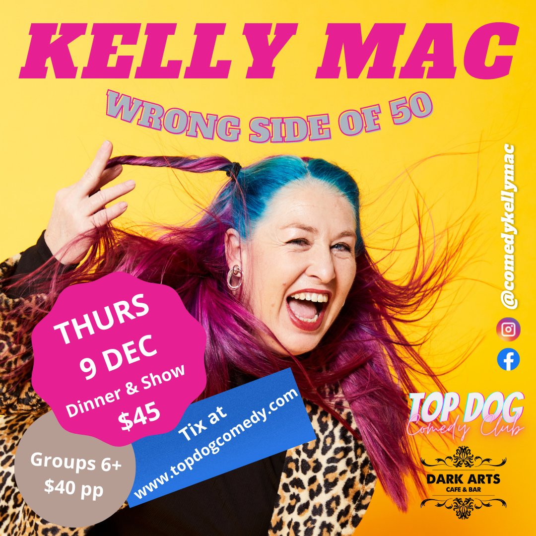5 weeks out. Trial show for upcoming tour. Friendly faces in the crowd would be great but I'll still let you in if you're holding tomatoes and a notepad. Tix at topdogcomedy.com/kellymac50