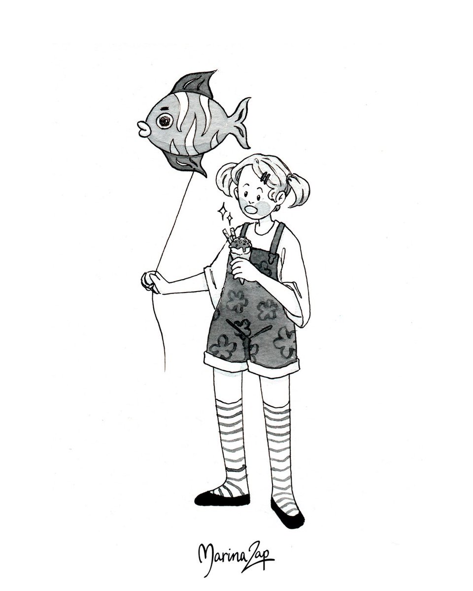 MarinaZapart's tweet photo. Day 30. 🍨🐠
#mosstober2021 #inktober https://t.co/y2IPXXsqxa