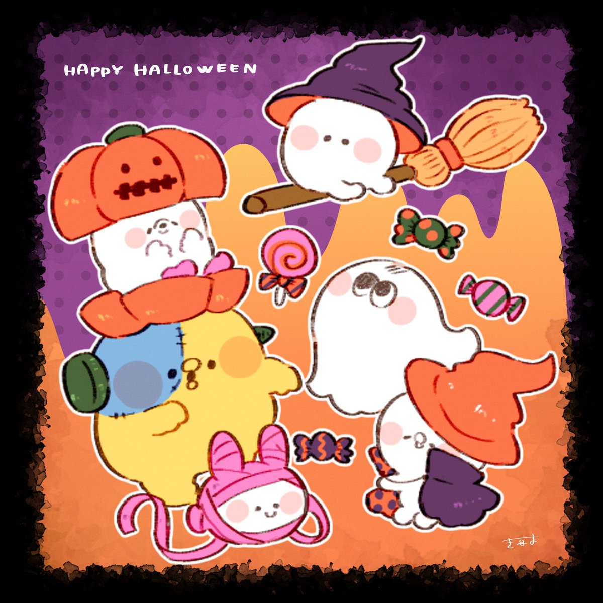 「🎃HAPPYHALLOWEEN🎃 」|てんみやきよのイラスト