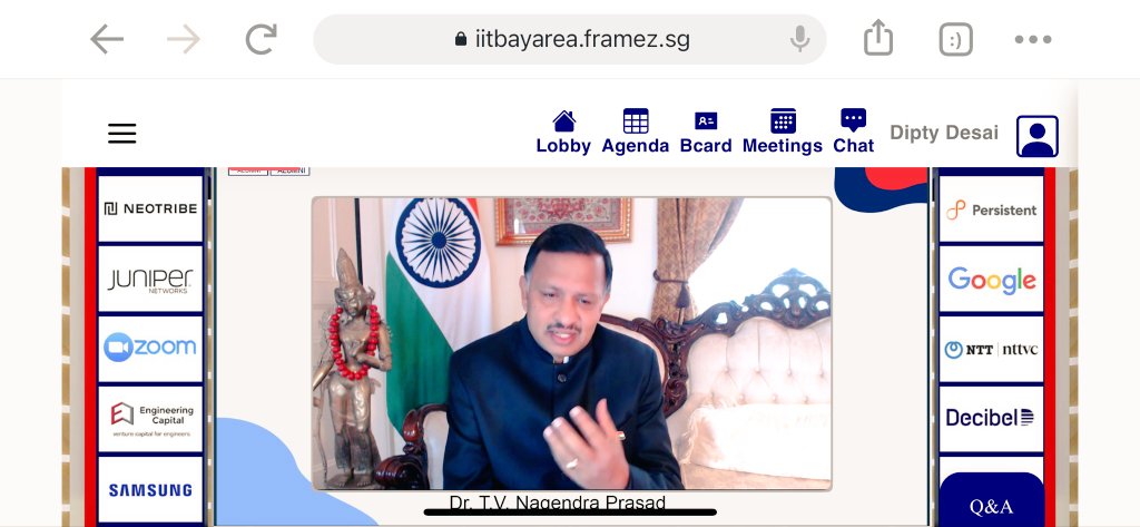 nagentv's tweet photo. Honoured to address IIT Bay Area Alumni Leadership Conference on India's recent economic reforms and share opportunities for trade, tech and investments. @CGISFO @IITBayArea #AmritMahotsav @MIB_India https://t.co/iB9N101JVE