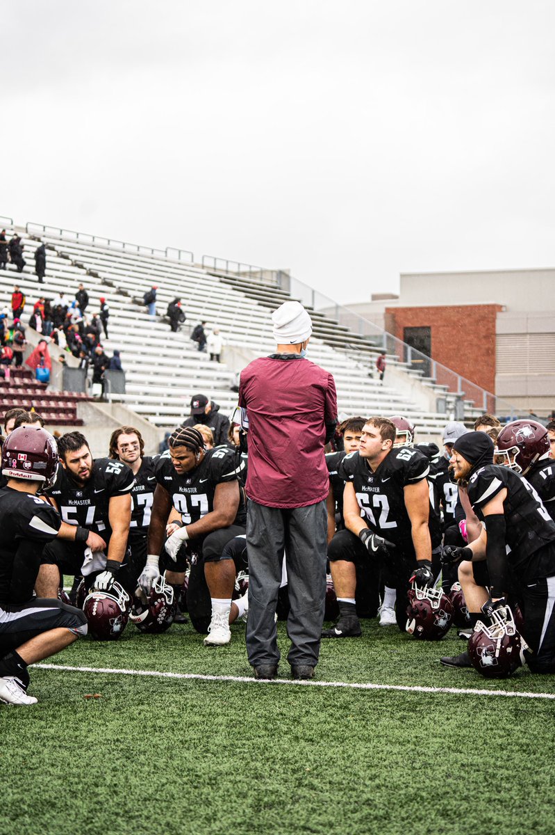McMasterSports's tweet photo. “Winner is a word I don't throw around lightly, and I don't think there's one young man on that field that I wouldn't call a winner.” - Stef Ptaszek

📸: Michael Foster https://t.co/KMkVrMtdsU