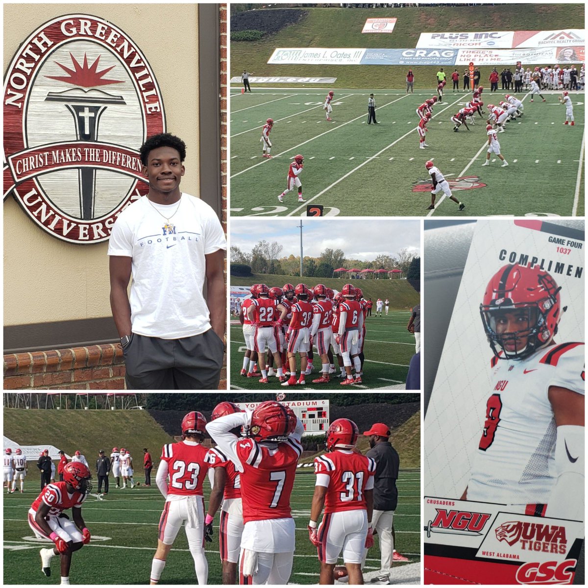 J.J. Ogwal (@jj_ogwal) on Twitter photo Thanks <a href="/NGU__Football/">North Greenville Football Recruiting</a> for a great visit!! The warm welcome was greatly appreciated and I enjoyed the game!!
@FMHSFOOTBALL21 <a href="/BrianVolz/">Brian S. Volz</a> <a href="/carroll_mccray/">Carroll McCray</a> @CoachDuncanNGU @dptrainingu Thanks <a href="/NGU__Football/">North Greenville Football Recruiting</a> for a great visit!! The warm welcome was greatly appreciated and I enjoyed the game!!
@FMHSFOOTBALL21 <a href="/BrianVolz/">Brian S. Volz</a> <a href="/carroll_mccray/">Carroll McCray</a> @CoachDuncanNGU @dptrainingu