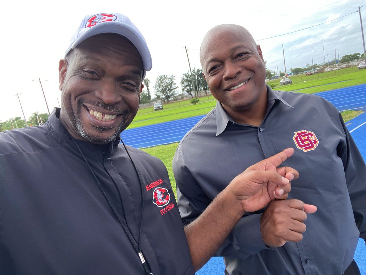 Love this guy Coach Terry @BCUSpotlight he came out to see some @miamiedison_fb players.