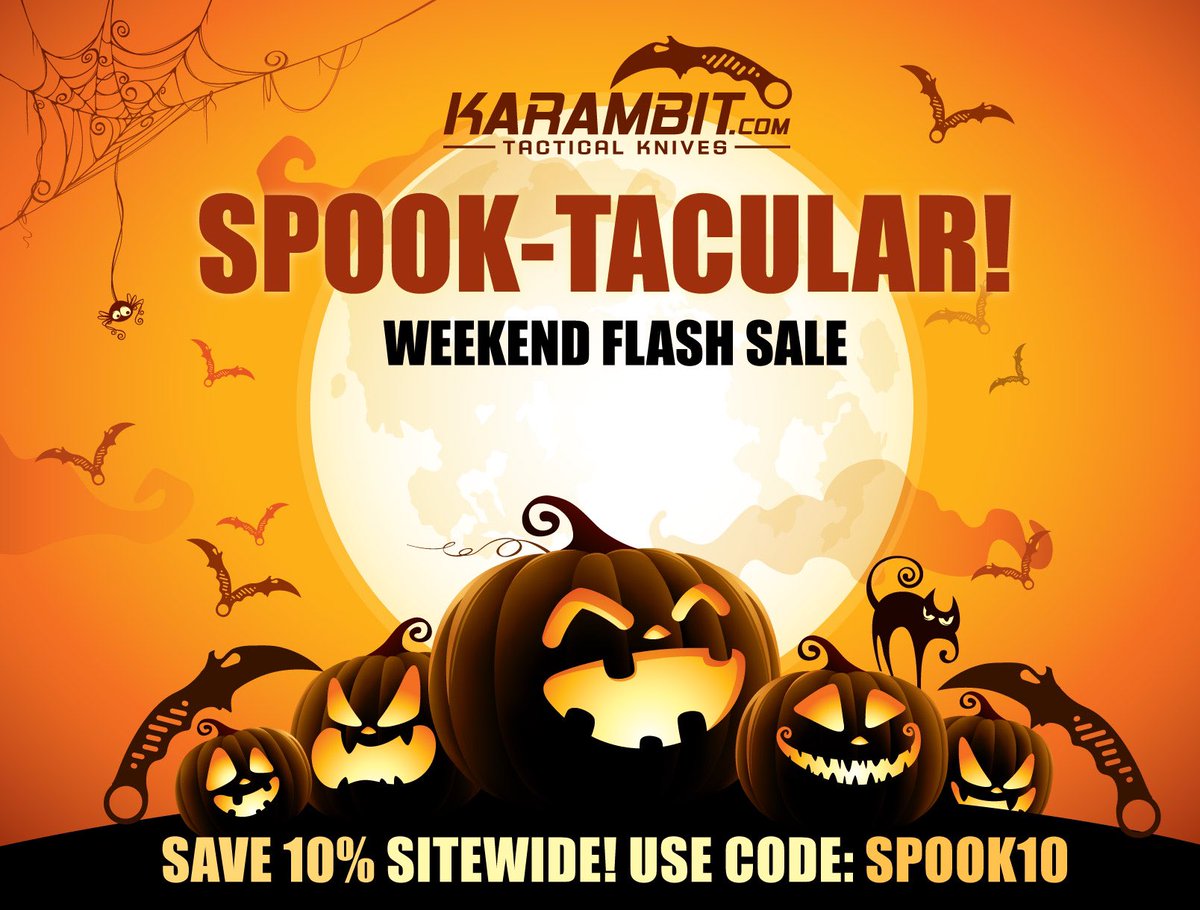 Karambits's tweet photo. Our spooktacular sale ends OCT 31st at midnight! #mensgifts #halloweensale #spooky #usnfollow #usnstagram #usnfamily https://t.co/2bmx3WoQdg