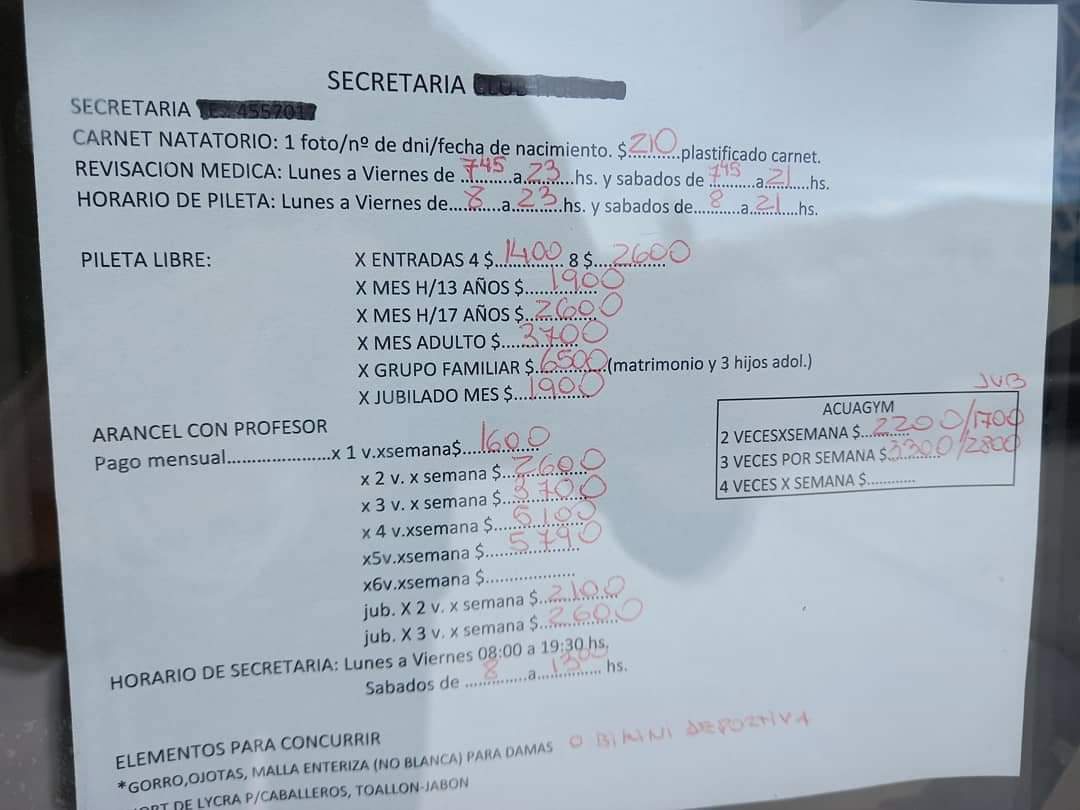 ttmancr's tweet photo. Los precios que la @comodoroMCR le puso a la pileta que donó YPF a la ciudad.... INCREIBLE
CERO INCLUSION
@luquejuanpablo solo le interesa recaudar??? https://t.co/EfzETP3mJi