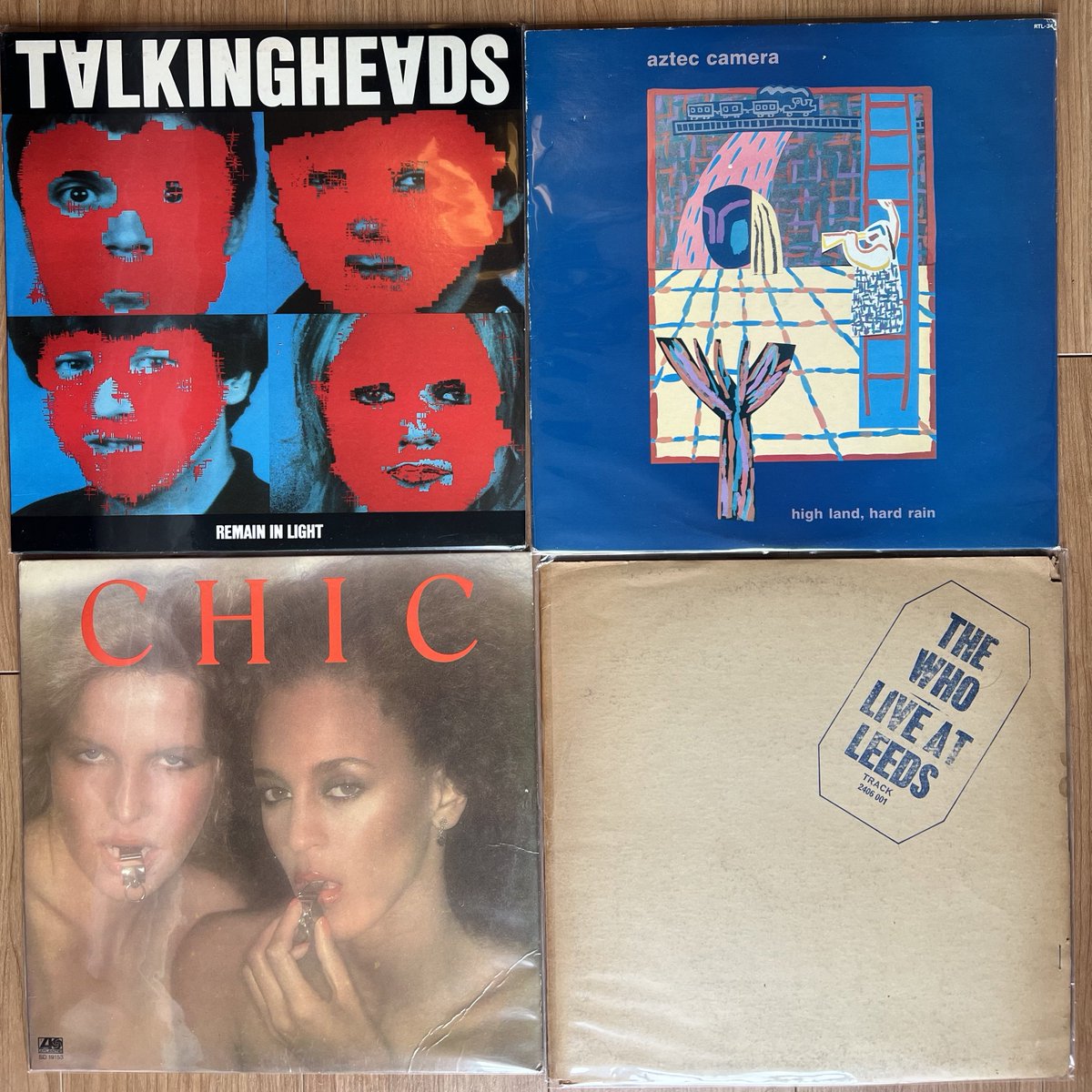 vfgbhbvj's tweet photo. 壁のレコードは、Talking Heads「Remain in light」に。

CHICの1st、The Who「Live at leeds」UKオリジナル、aztec cameraの1st国内盤、モンスターズインクやトイストーリーのRandy Newman、遠藤賢司の1st、元ピンクレディーの藤村美樹は細野さんやユキヒロさんなんかが作ってる

#flashdiscranch https://t.co/LX1tLPP7N3