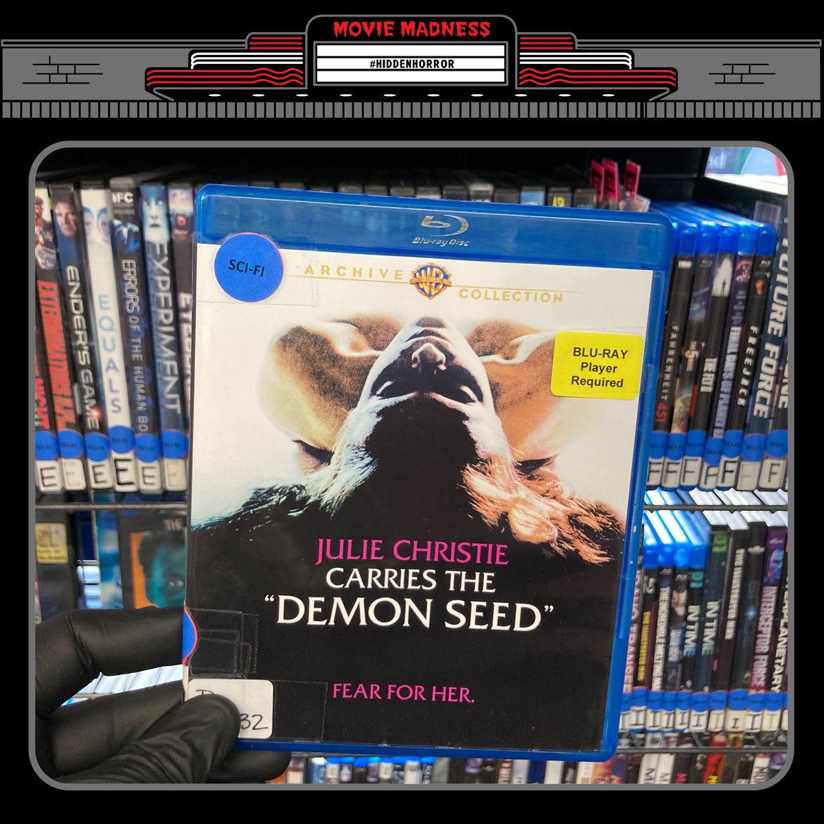 MovieMadnessPDX's tweet photo. There are some great horror movies to be found out in space and into the future, so our #HiddenHorror suggestion today is to head to the Sci-Fi section for some out-of-this-world scares. These are just a few of the good horror movies you’ll find lurking in that section 👽 https://t.co/isaivneg0B