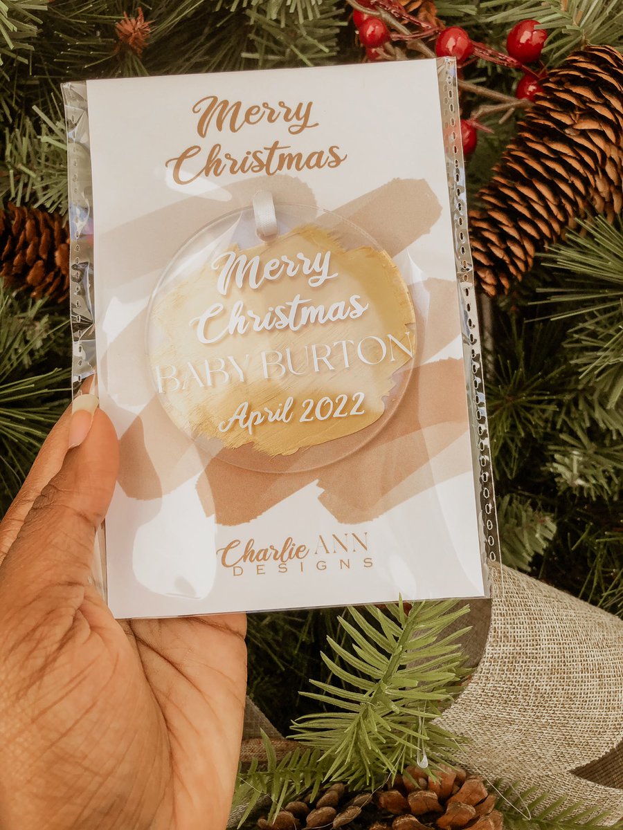 original_meee's tweet photo. Hello everyone! I’ve started a small business (CA Designs) where I make different crafts. Some of those crafts include HANDMADE stickers, acrylic pieces, and more. Here’s a look at my holiday items! Ornaments are completely customizable! Website LINK is in my BIO 🤍 #Christmas https://t.co/HfSGkAFsIT