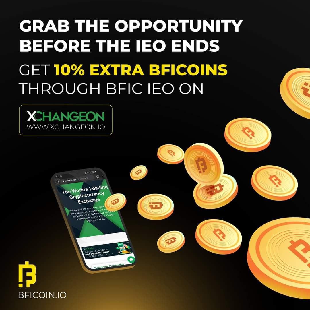 BLove_Coin's tweet photo. Transfer BUSD NOW on Xchange and don't miss the last phase of #BFIC #IEO.

Catch it before it ends!

10% Extra #Bficoins only on #Xchange.

#crypto #cryptocurrency #cryptoexchange #tradecrypto #buycrypto #cryptoinvestment #investcrypto #blockchain #cryptobuynsell #bficblockchain https://t.co/oXoz2WOUvJ