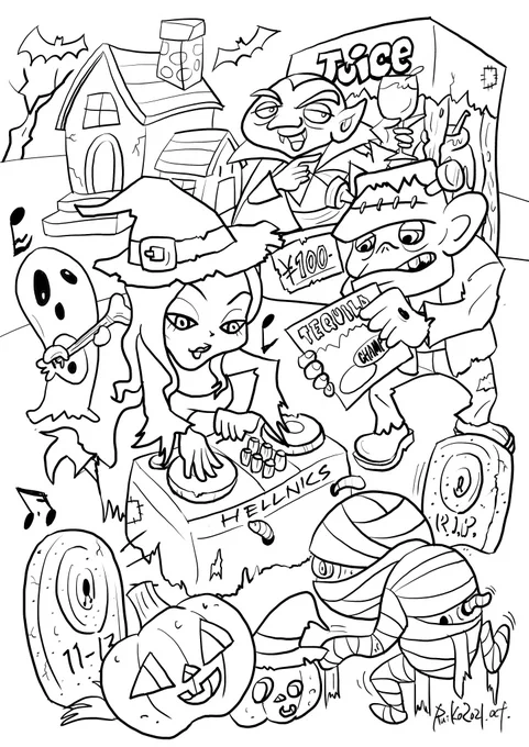 Happy Halloween!! 隅田公園そよ風広場「ぱくぱくぱーく」でハロウィン塗り絵やってるから遊びに来てね!子供DJ教室もあるよ! 