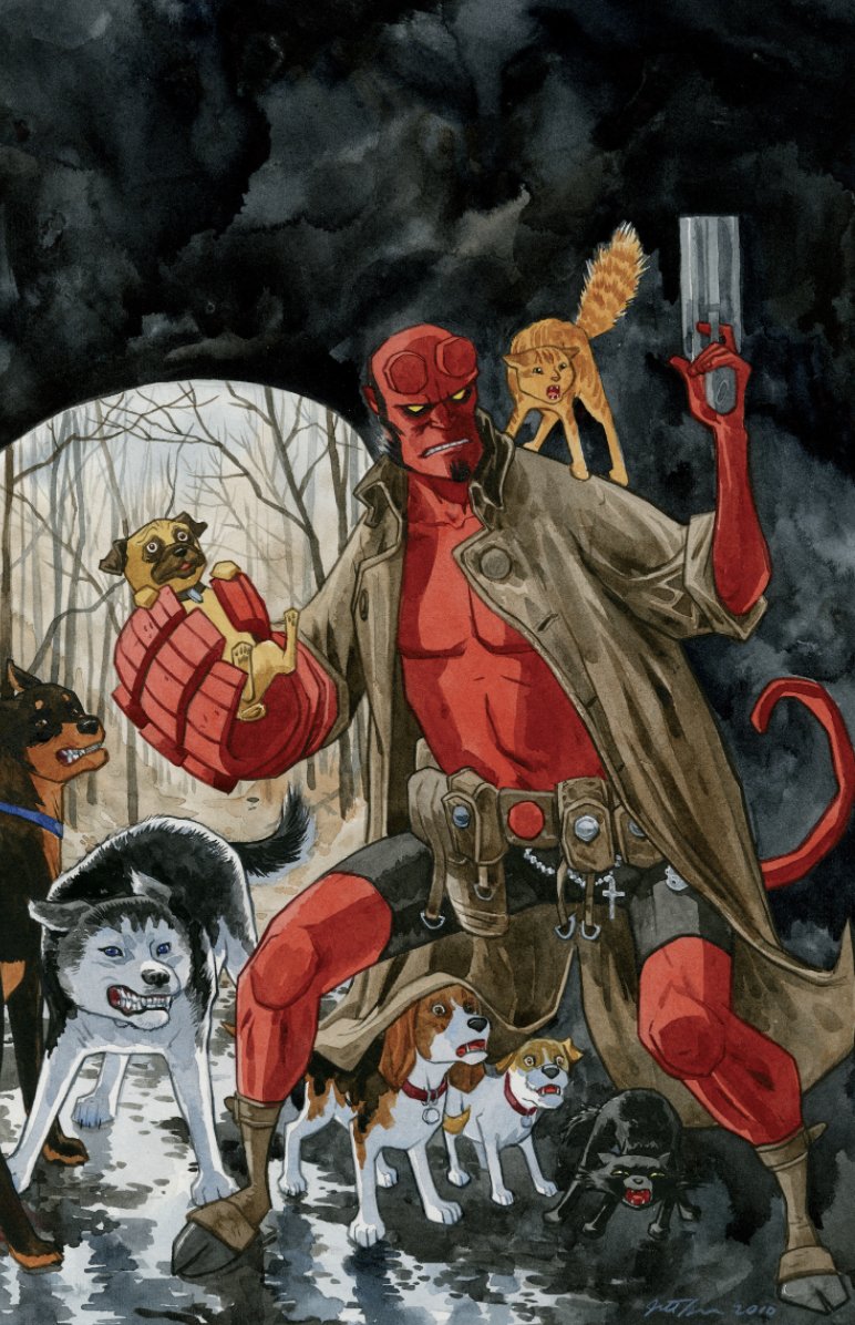 DarkHorseComics's tweet image. Horror Month - October 30: that time the Beasts of Burden met Hellboy!

Art by @thejillthompson, story @evandorkin @colorkitten @artofmmignola Collected in Beasts of Burden: Neighborhood Watch bit.ly/2kpyLTW

#horrormonth #beastsofburden
