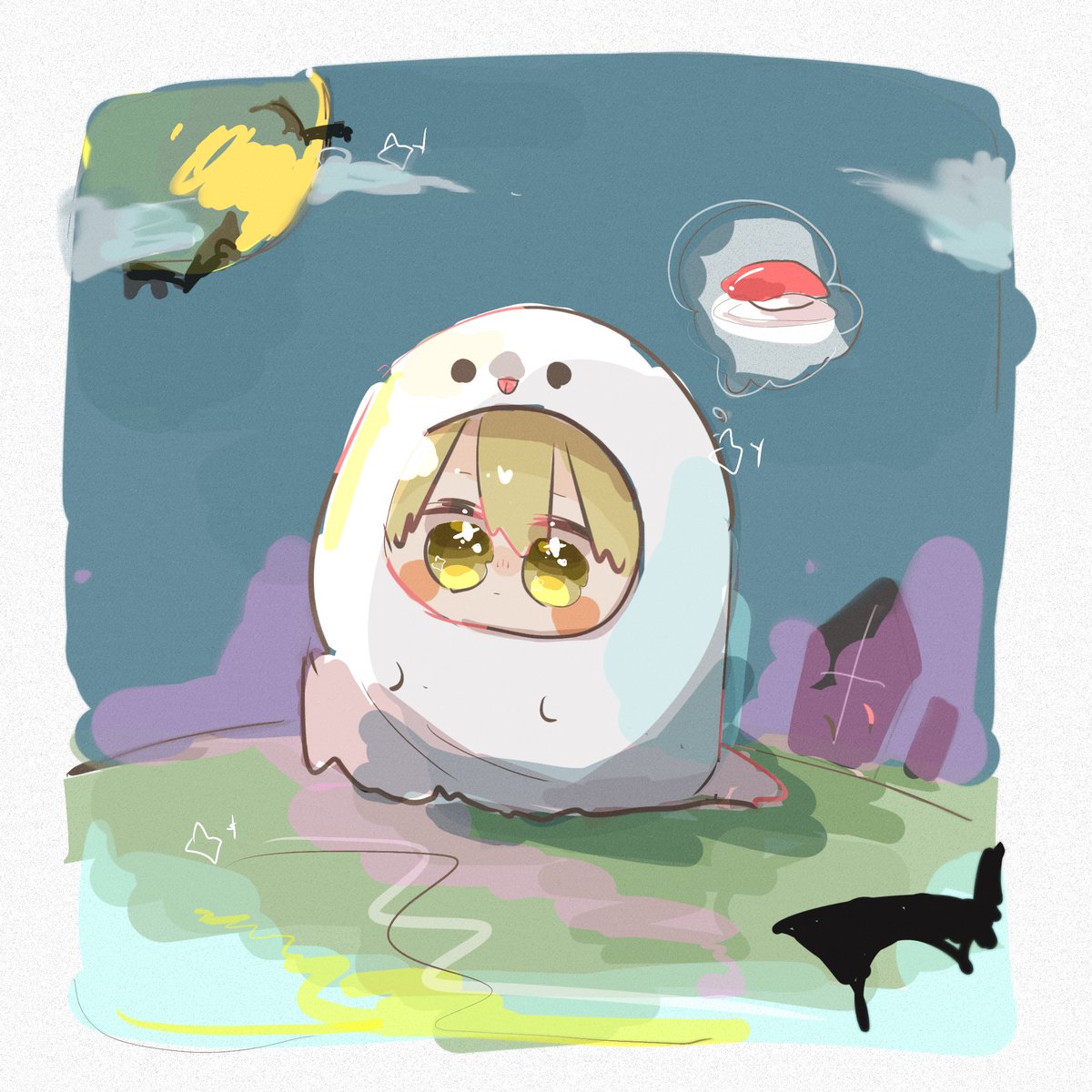 おばけかわいいたべたい👻 #るぅとくん #すとぷりギャラリー 」|ほたてෆ