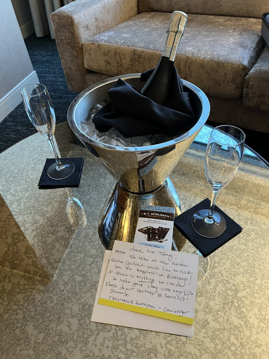 What a nice unexpected surprise from <a href="/WestinEdina/">Westin Edina</a> when I checked into my room!