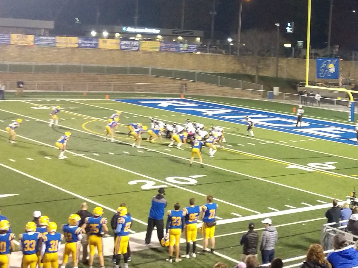 Hastings 29 Bloomington Kennedy 8 at the half. Minnesota High School football playoffs. Nice night at McNamara Stadium at Todd Field <a href="/Chris_Hawkey/">Chris Hawkey</a>