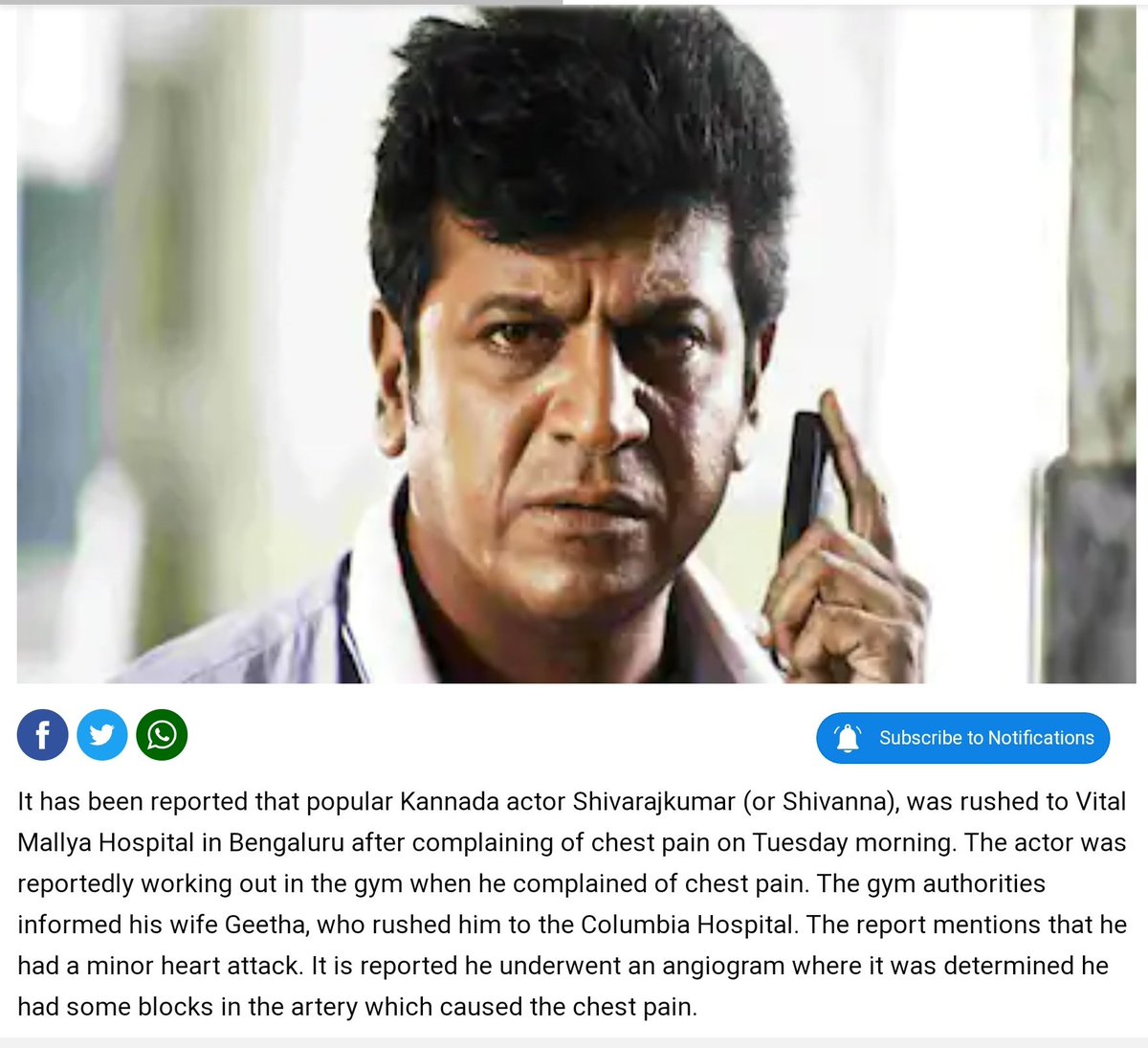 DrDeepakKrishn1's tweet photo. Dr CN Manjunath, Director, Jayadeva Inst of Cardiac sciences, has rightly pointed out the possible genetic background to #PuneethRajkumardeath. His brother Shivrajkumar suffered an MI in 2015 and underwent angioplasty. Raghavendra Rajkumar too has had cardiac issues. #Genetics https://t.co/VWs6xDJIep
