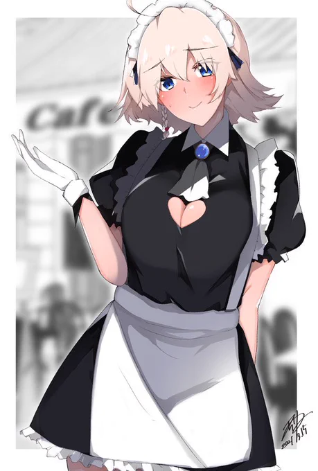 ハロウィンなのでメイドオクラホマちゃんを再掲しておきます(?) 