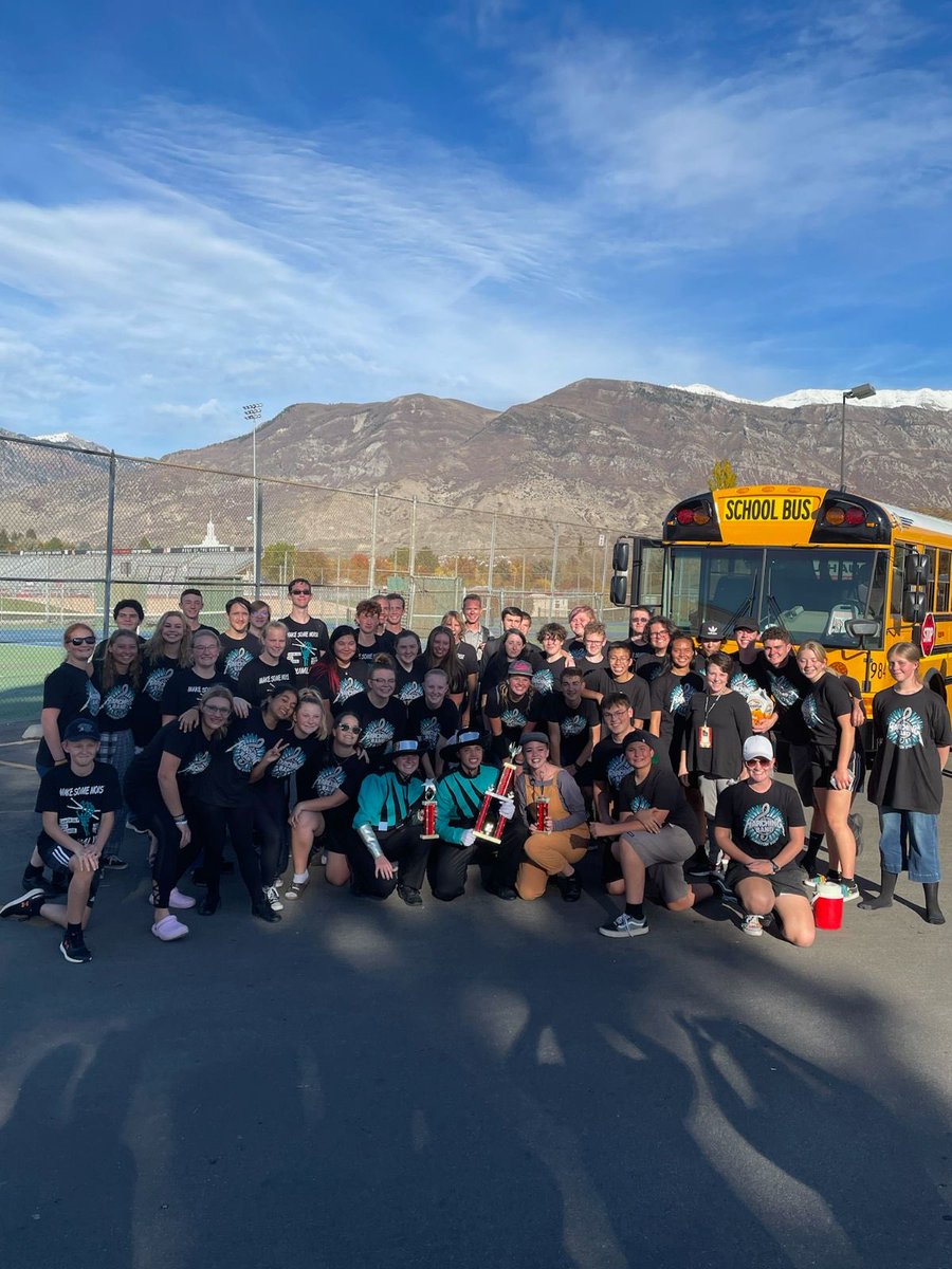 CVHS Marching band took 1st place at the Mt Timpanogos competition today. Congrats all!!!