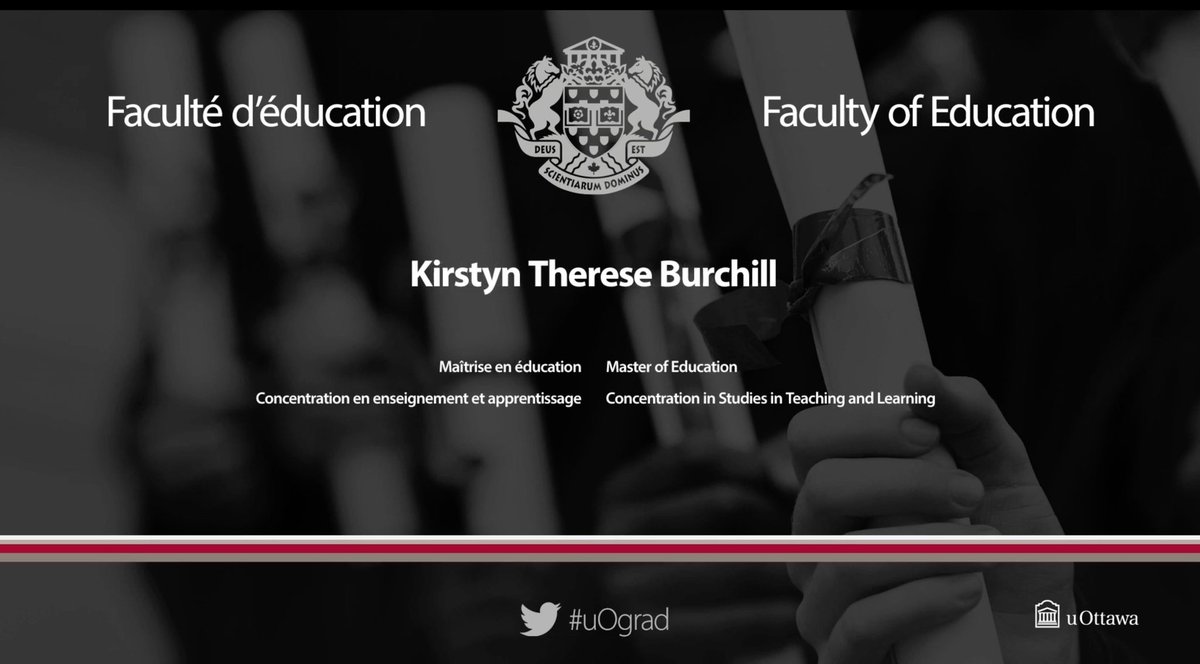 Officially a Masters Grad 👩🏻‍🎓 <a href="/uOttawaEdu/">uOttawa Education</a>