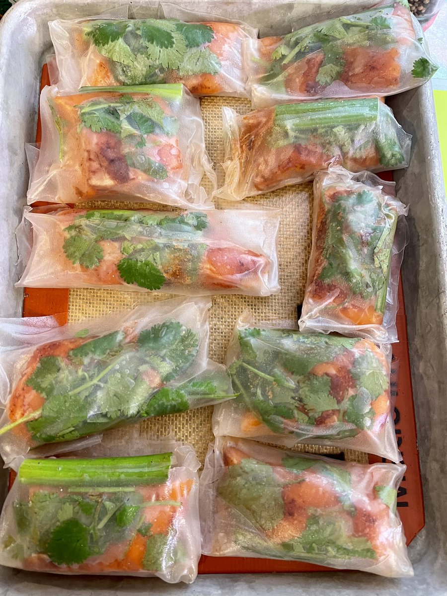 Dr. Ahna Skop, Ph.D. (@foodskop) on Twitter photo Crispy five spiced salmon with cilantro, ensconced in rice paper. I fried them in Avocado oil and served with broccoli rabe. Delish! Recipe <a href="/MyHealthyDish/">My Nguyen</a> Crispy five spiced salmon with cilantro, ensconced in rice paper. I fried them in Avocado oil and served with broccoli rabe. Delish! Recipe <a href="/MyHealthyDish/">My Nguyen</a>