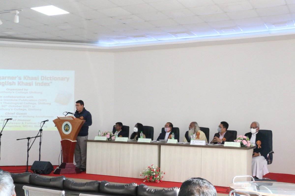 jobysdb's tweet photo. Release of the Khasi-English Dictionary of Fr UV Jose sdb at St Anthony’s College by His Grace Arch Bp Victor Lyngdoh;Great work most words so far were few of the critical words said by HoD of Khasi Dept NEHU reviewing it; a Great and unique work Dedicated to Fr Silvanus Sngi sdb https://t.co/DqXHhngC6e