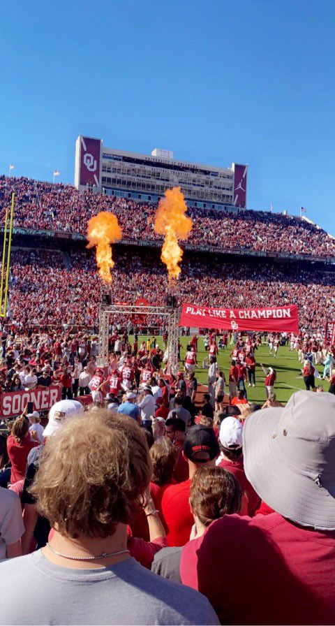 Had a great time at the <a href="/OU_Football/">Oklahoma Football</a> game today and even stopped by to check out the <a href="/OU_Track/">Oklahoma T&F & XC</a> stadium! #Boomer #trackandfield #heptathlon