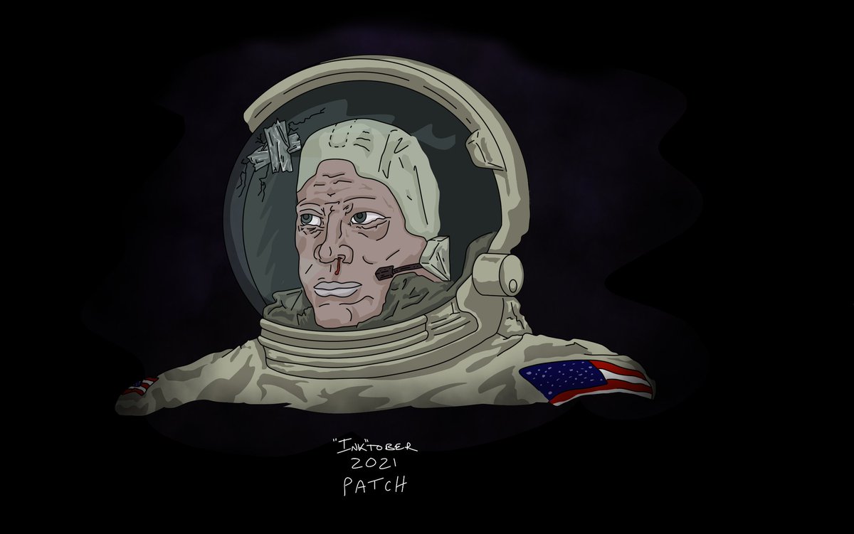 320ill's tweet image. RIP #inktober  #creative #drawing #digitalillustration #illustration #create #art #october #digitalpainting #inktoberprompts #ink #drawings #halloween #creepy #patch #space