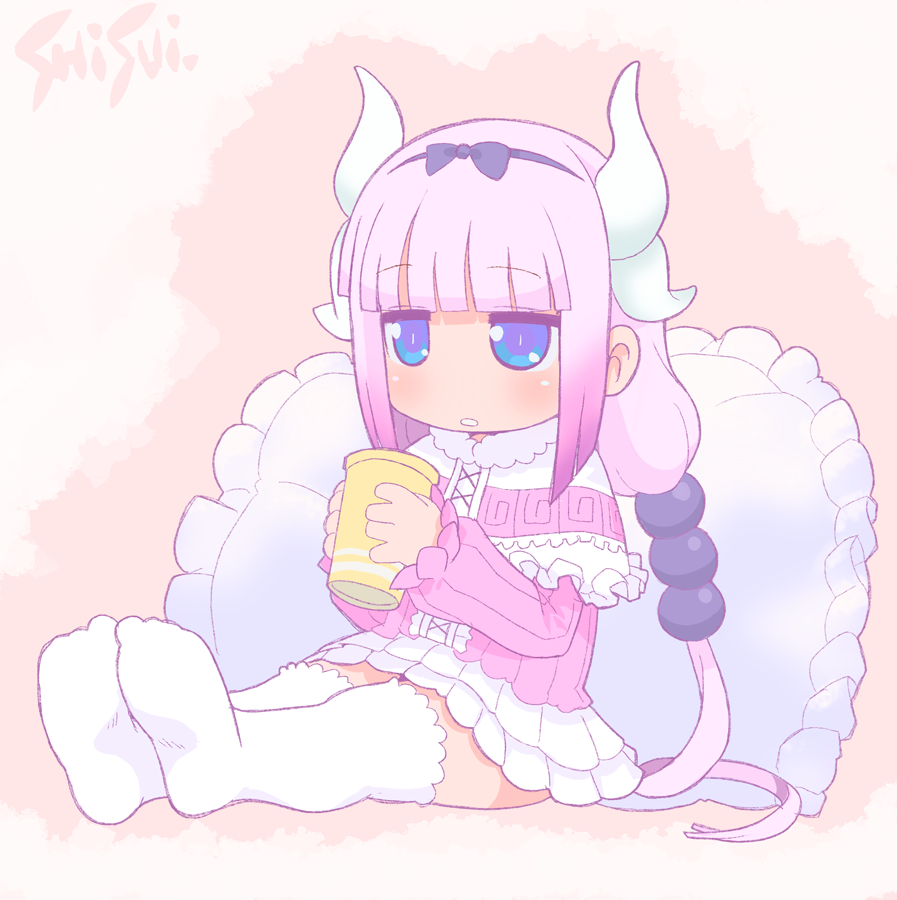 カンナカムイ 「アベマのメイドラゴンS一挙放送見てたので
突発的にカンナを描く～。 」|しすいのイラスト