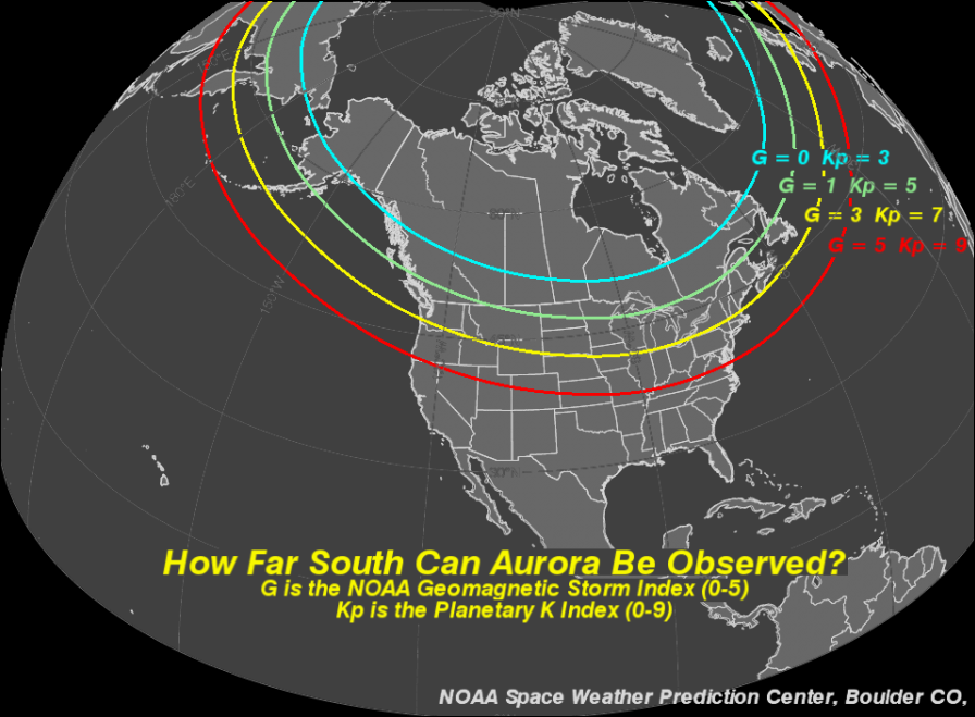 NWSOmaha's tweet image. 8:55 PM Aurora Overnight Update: NOAA's Space Weather Prediction Center @NWSSWPC is predicting maximum Kp index to range from 5 to 7 between 9p and 7am, with the maximum between 1am and 7am:

9p-1a CDT  5
1a-4a  CDT 6
4a-7a CDT  7