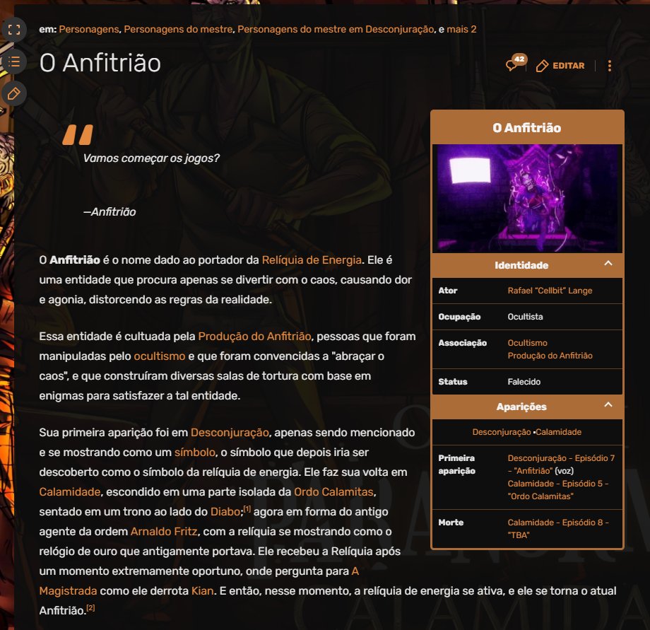 Ordo Calamitas, Ordem Paranormal Wiki