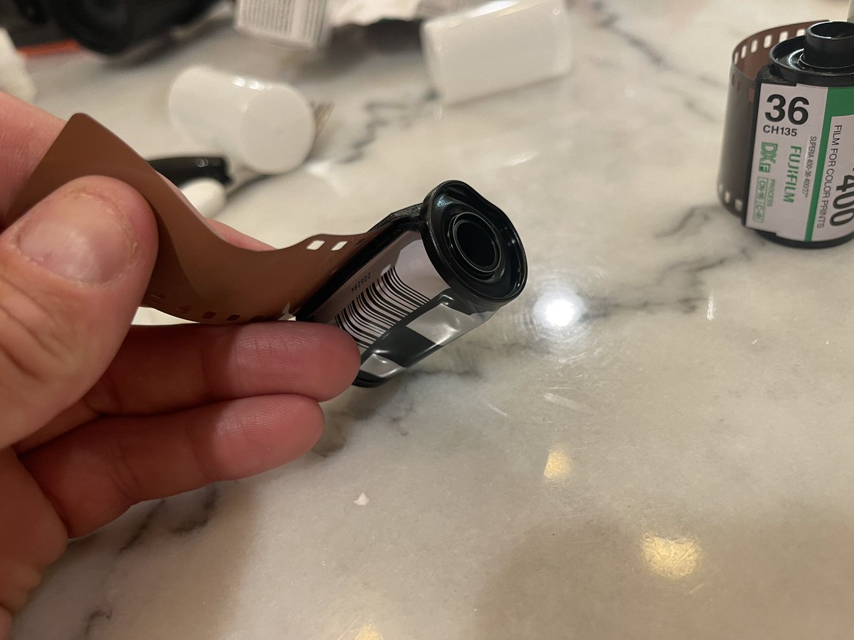 Casey's tweet photo. got my 35mm camera from eBay and it’s in perfect working order but the film I ordered from Amazon is all crushed. Useless. now sad https://t.co/SMWChfYLd0