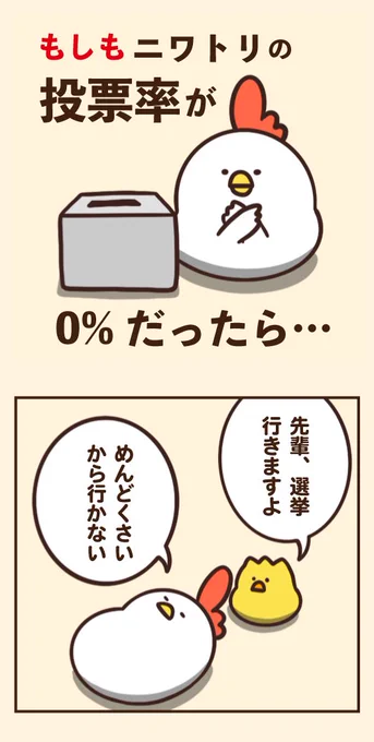 もしもニワトリの投票率が0%だったら 