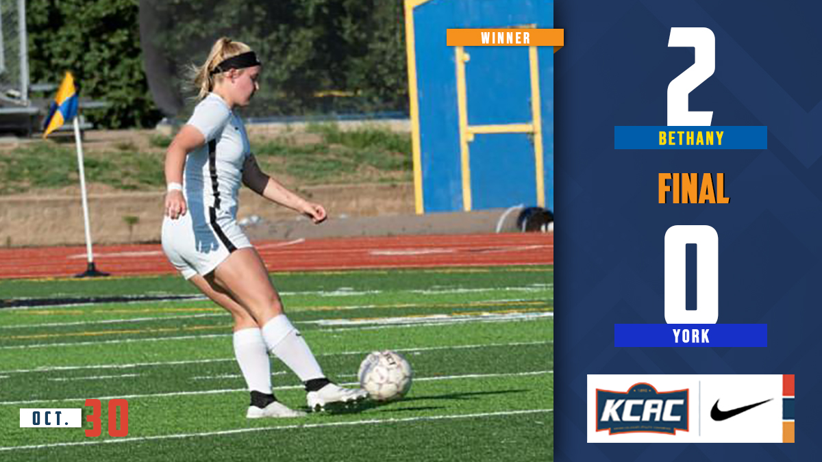 FINAL: <a href="/BethanySwedes/">Bethany Swedes</a> only allow two shots on goal to @ycathletics in a 2-0 victory! #KCACwsoccer #KCACscores

2021 KCAC Women's Soccer Standings: j.mp/3hJ4gmh

<a href="/sportsinkansas/">Sports in Kansas</a> <a href="/KansasPregame/">Kansas Pregame</a> <a href="/KansasSportsNet/">KansasSports.Net</a> <a href="/OklaSports_Joey/">OklahomaSports.Net</a> <a href="/NAIA/">NAIA</a>