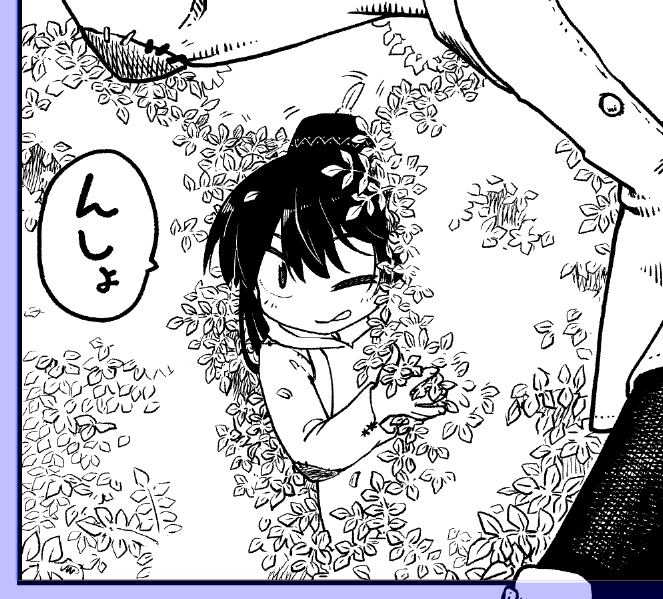 「あきらめて背景描くか…」と思ったら半日くらい葉っぱ描いたり消したりして半べそかいてる 